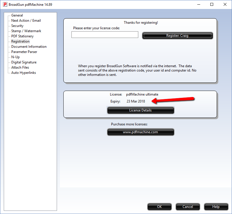 pdfMachine version protection